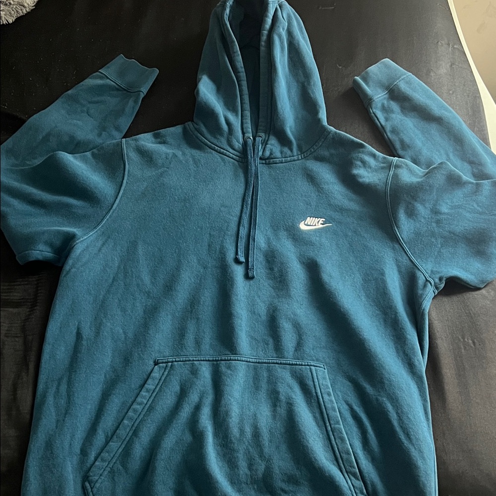 Nike Men's Teal Hoodie Sweater